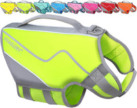 VIVAGLORY Dog Life Vest Neoprene Dog Swim Vest, M - Bright Yellow / M: 22-26in (Ribcage Girth)