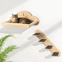 Cat Wall Shelves with 3 Steps - Hammock