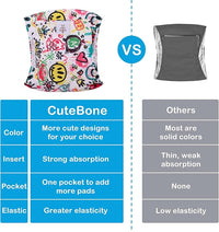 CuteBone Dog Diapers Male Washable Belly Band for Male Dogs Wraps Black 3pcs a Pack DM54M