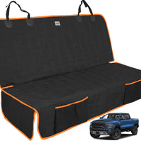 Dog Car Seat Cover for Back Seat - Truck-Orange / Truck Bench-61"W / 1