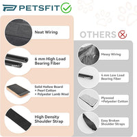 PETSFIT Soft-Sided Cat Carriers & Car Seats with Patent Safe Buckles, Clip-On Harness, 18"x11"x11" Airline Approved Pet Carrier - 9 lbs Capacity (Black)