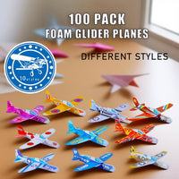 LUCKY GUESS 100-pack of colorful 4-inch foam glider planes for kids - view 3