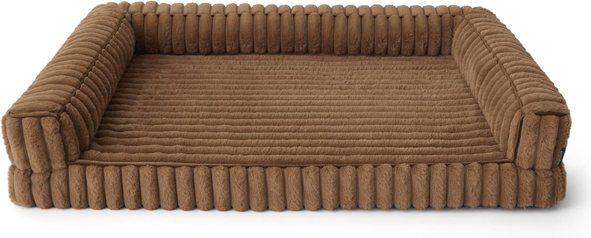 Bedsure ComfyFleece Memory Foam Orthopedic XL Dog Bed Washable 42" – Essentials for Dogs - Camel Brown / 30.0"l X 20.0"w X 6.5"th - image 2