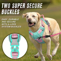 BARKBAY Dog Harness No Pull for Large Dogs Front Back Clips - Medium(Chest:22.5-28") / Cool Mint & Baby Pink - image 4