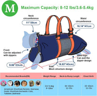 Cinf Cat Restraint Grooming Bag - M (8-12lbs) / Navy Blue - image 4