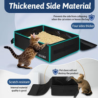 Petskd Portable Cat Travel Litter Box with Lid - Large / Black - image 4