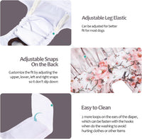 CuteBone Female Dog Diapers with Skirts 3 Pack Reusable Puppy Dresses - Birds&flowers skirts 3pcs / XS - image 3
