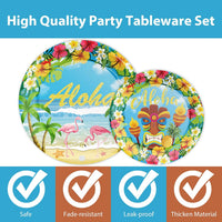 Tevxj navy blue and silver happy birthday tableware set with plates, napkins and forks for 24 - view 22