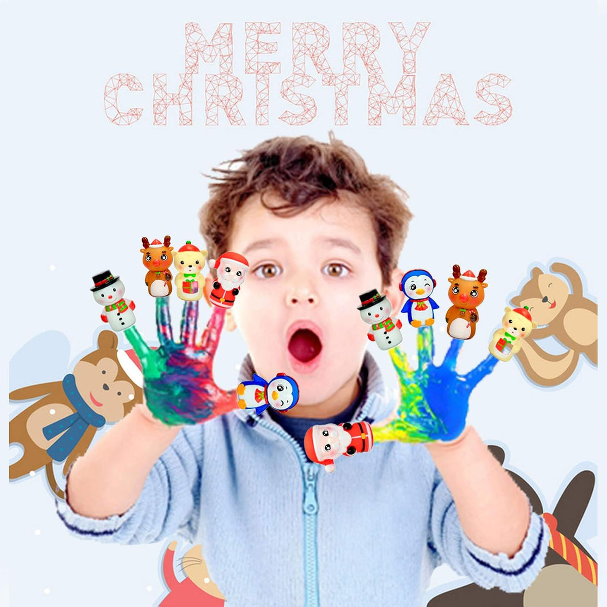 Finger Puppets for Kids, Tiny Hands Toys - Christmas A - image 4