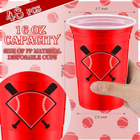 Norme 48 Pcs Checkered Flag Plastic Cups - Baseball - image 3