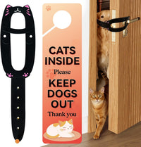 TGIOW Cat Door Latch with Stabilizer, Keep Door Open 2.5-6.5" - 1pcs-black
