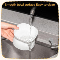 4 Pieces Plastic Tilted Elevated Cat Bowls Raised Cat Food Bowls - White - image 4