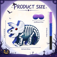 Aoriher Halloween skull piñata with bat stick, blindfold and square confetti - view 21