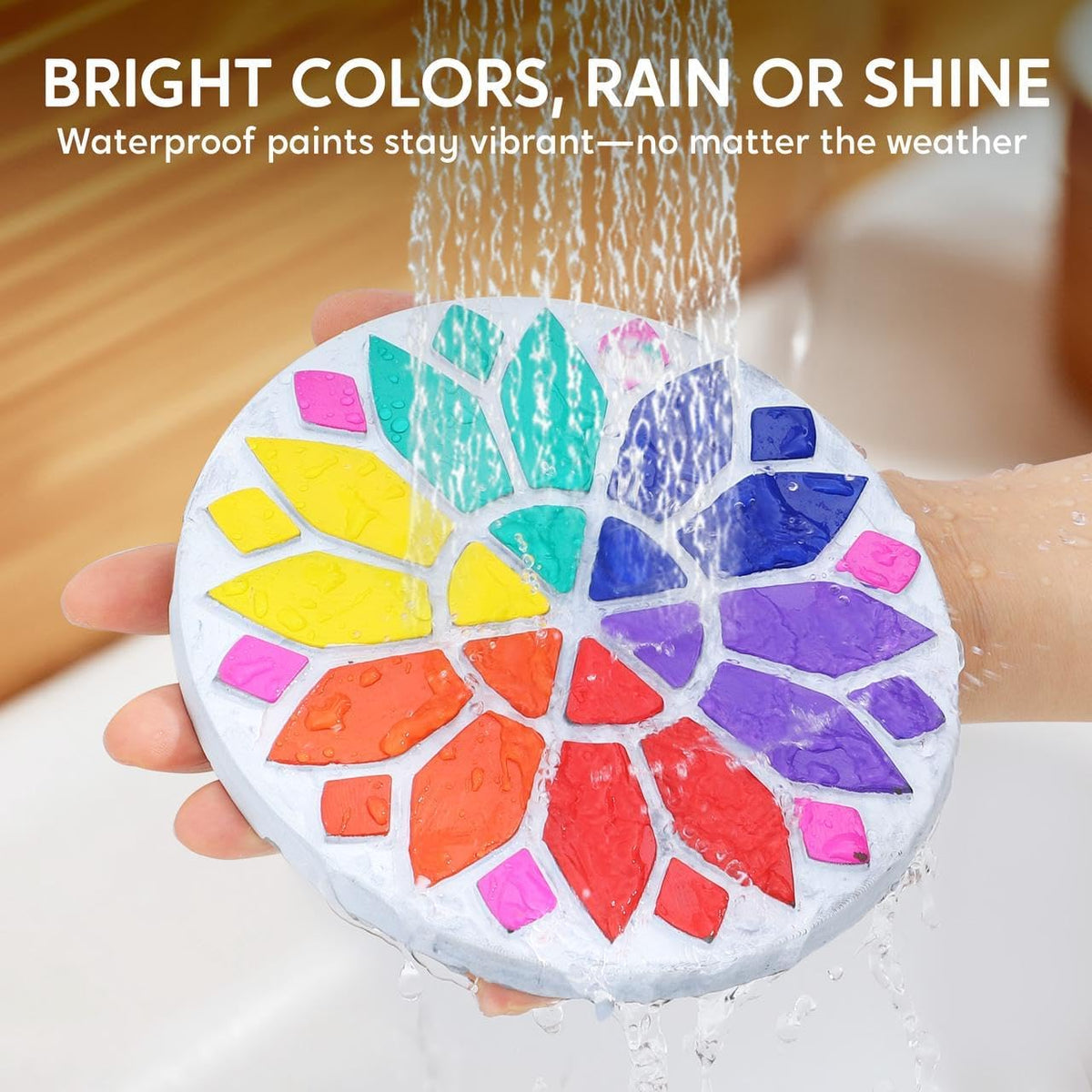 Klever Kits stepping stones painting kit with unicorn and sunflower stones - view 3