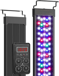 fishkeeper Smart LED Aquarium Light with One-Key Real-Time Sync - 18W (for 18"-24" fish tanks)