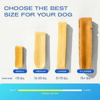 Native Pet Yak Cheese Himalayan Dog Chews XLarge - Long Lasting Dental Sticks for Extra Large Breeds – 100% All Natural Himalayan Yak Chews – Cheese Bone for Aggressive Chewers - 10 Per Pack