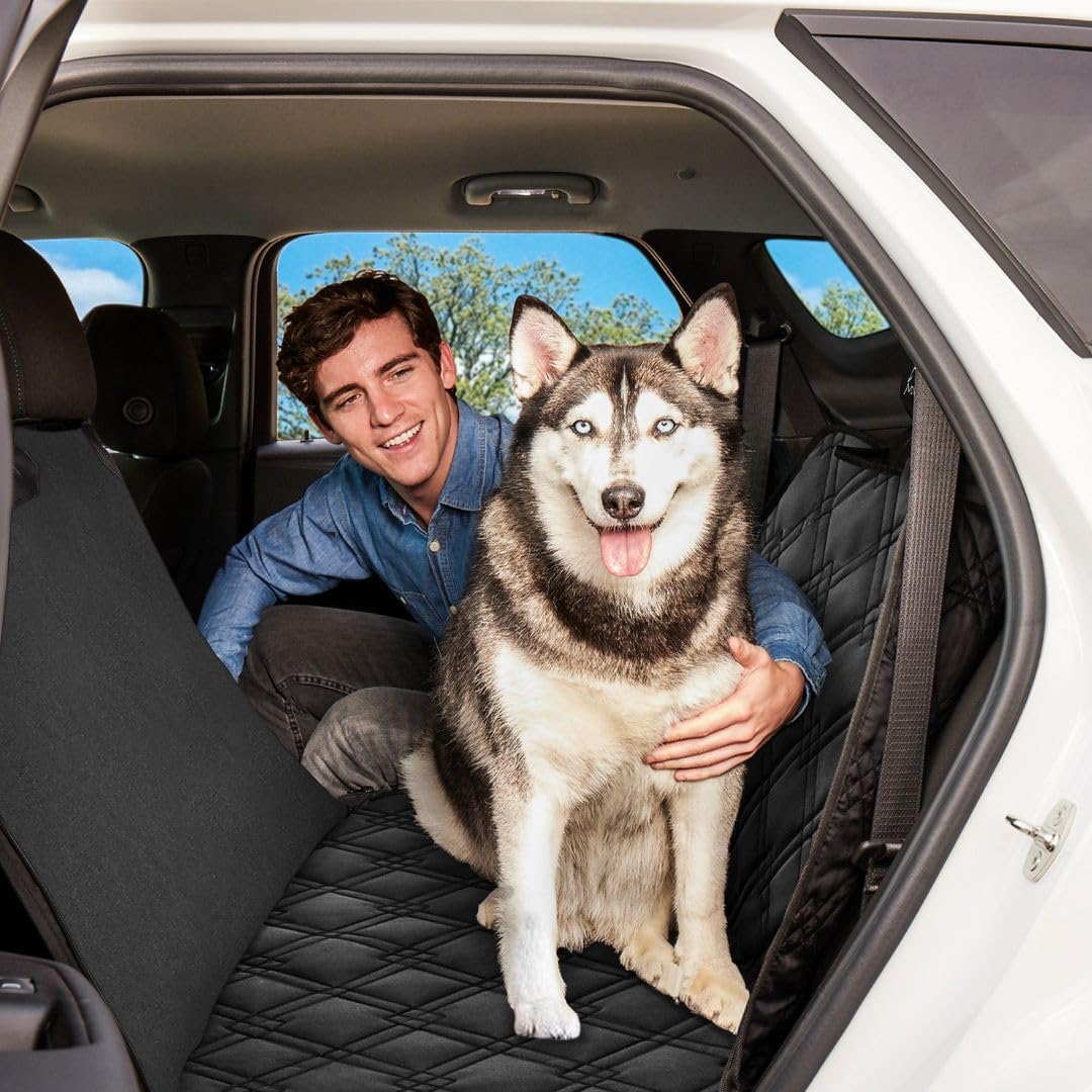 Dog Car Seat Cover, Heavy Duty Hammock - Standard / Black - image 3