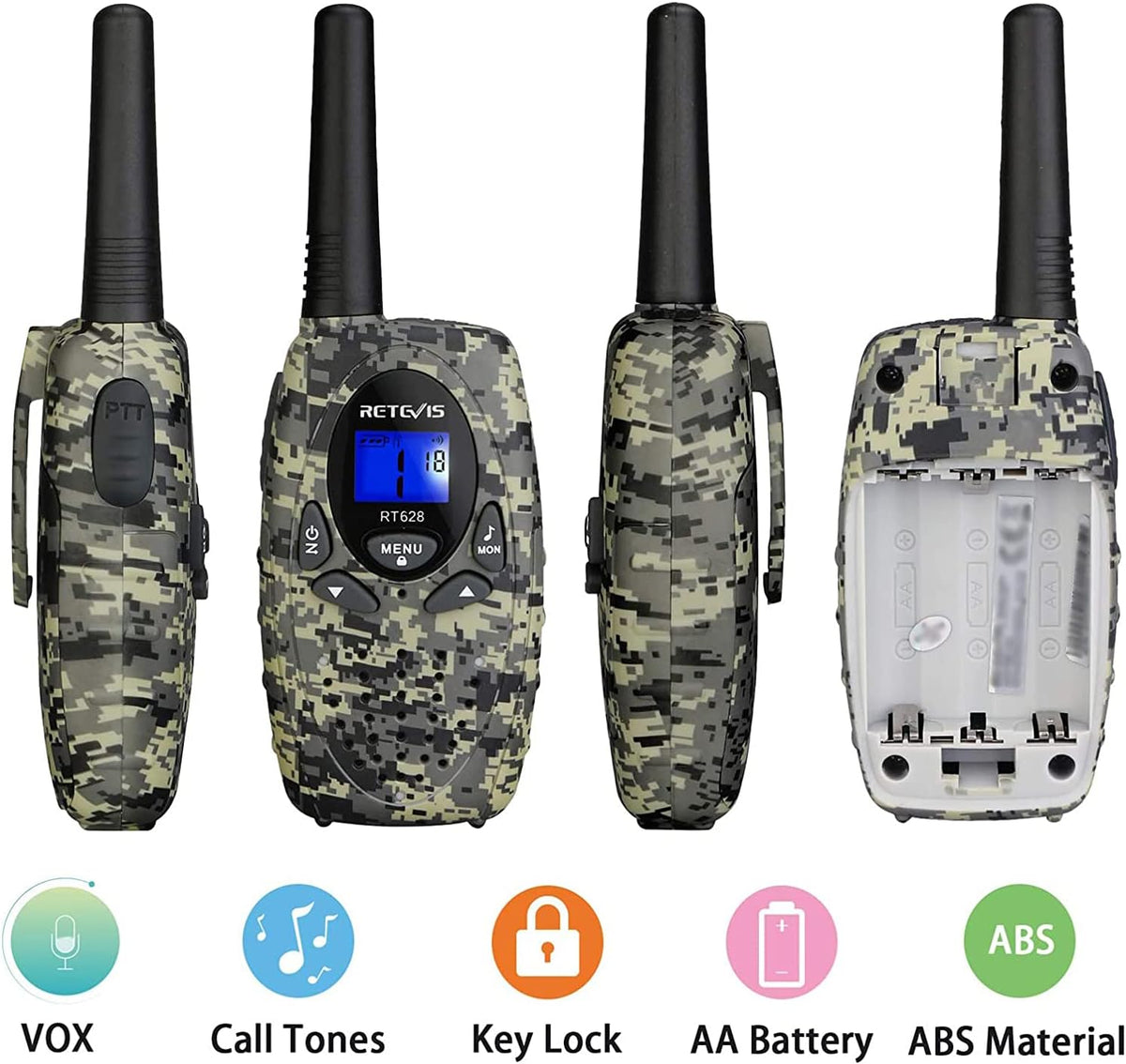 Retevis RT628 Walkie Talkies for Kids - Camouflage / 2 - image 2