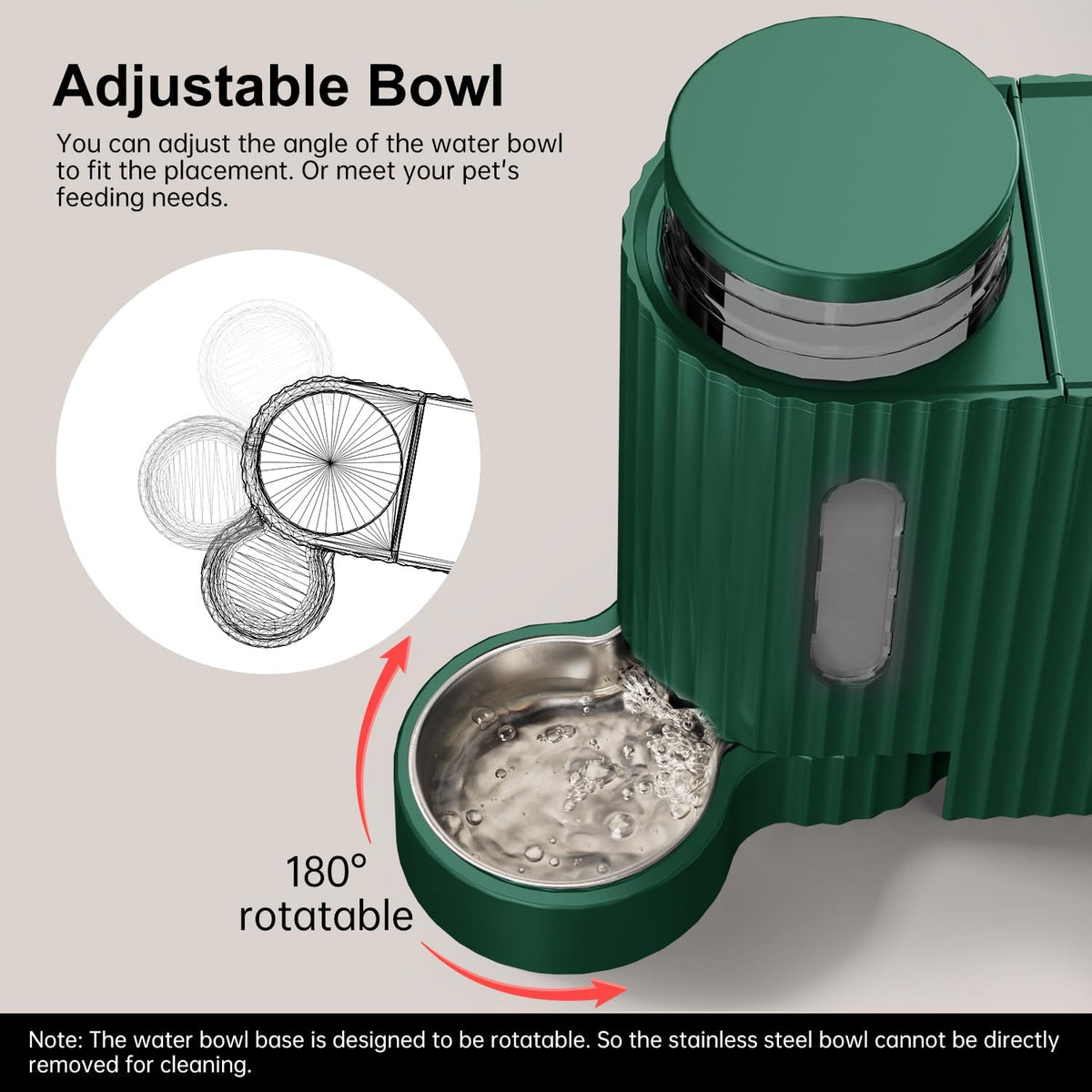 Gravity Automatic Cat Feeder, Water & Food Dispenser Set - Large (0.8 Gallon x 2) / Green - image 4