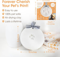 Pearhead Pet Paw Print Keepsake Ornament Kit, No-Bake Clay Kit – Essentials for Dogs - Clay Pawprint Kit With Ribbons / 2-Pack - image 3