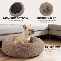 MIXJOY Orthopedic Dog Bed Comfortable Donut Cuddler Round Pet Beds - S(23’’x 23’’) / Brown - image 2