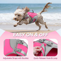 VIVAGLORY Dog Life Vest Neoprene Dog Swim Vest, M - Pink / M: 22-26in (Ribcage Girth) - image 3