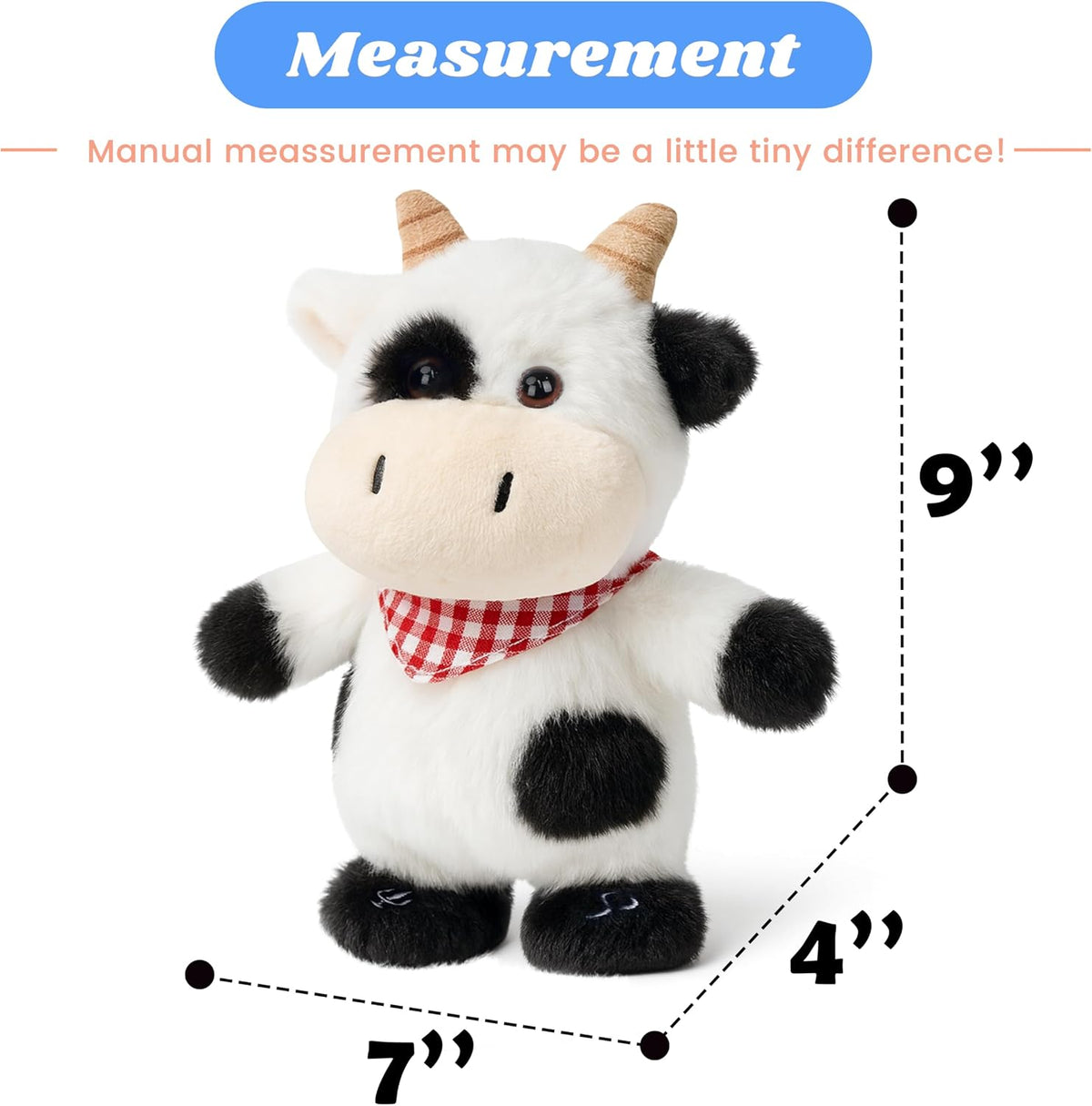 Hopearl Talking Singing Cowgirl Repeats What You Say Girl Walking - Cow with Bib - image 2
