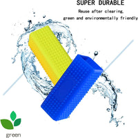 2pcs Pet Dog Cat Hair Remover, Pet Hair Removal Tool - blueyellow - image 2