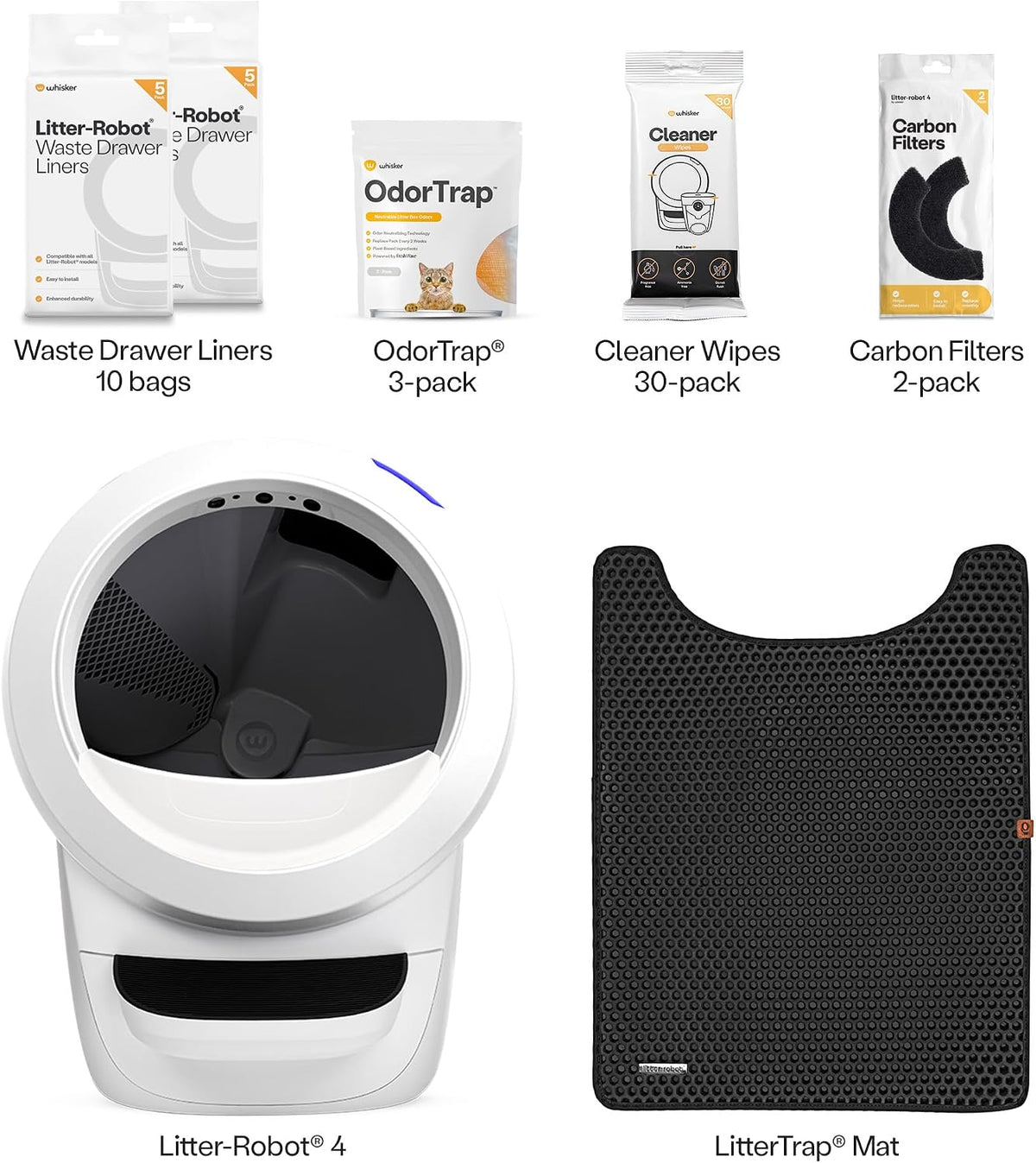 Whisker Litter-Robot 4 Supply & Accessory Bundle, Automatic - White / Supply & Accessory Bundle - image 2