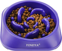 YINEYA Slow Feeder Dog Bowl for Medium Dogs - Medium / I - Purple