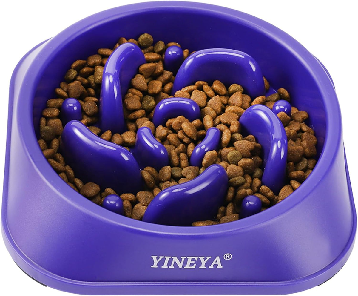 YINEYA Slow Feeder Dog Bowl for Medium Dogs - Medium / I - Purple