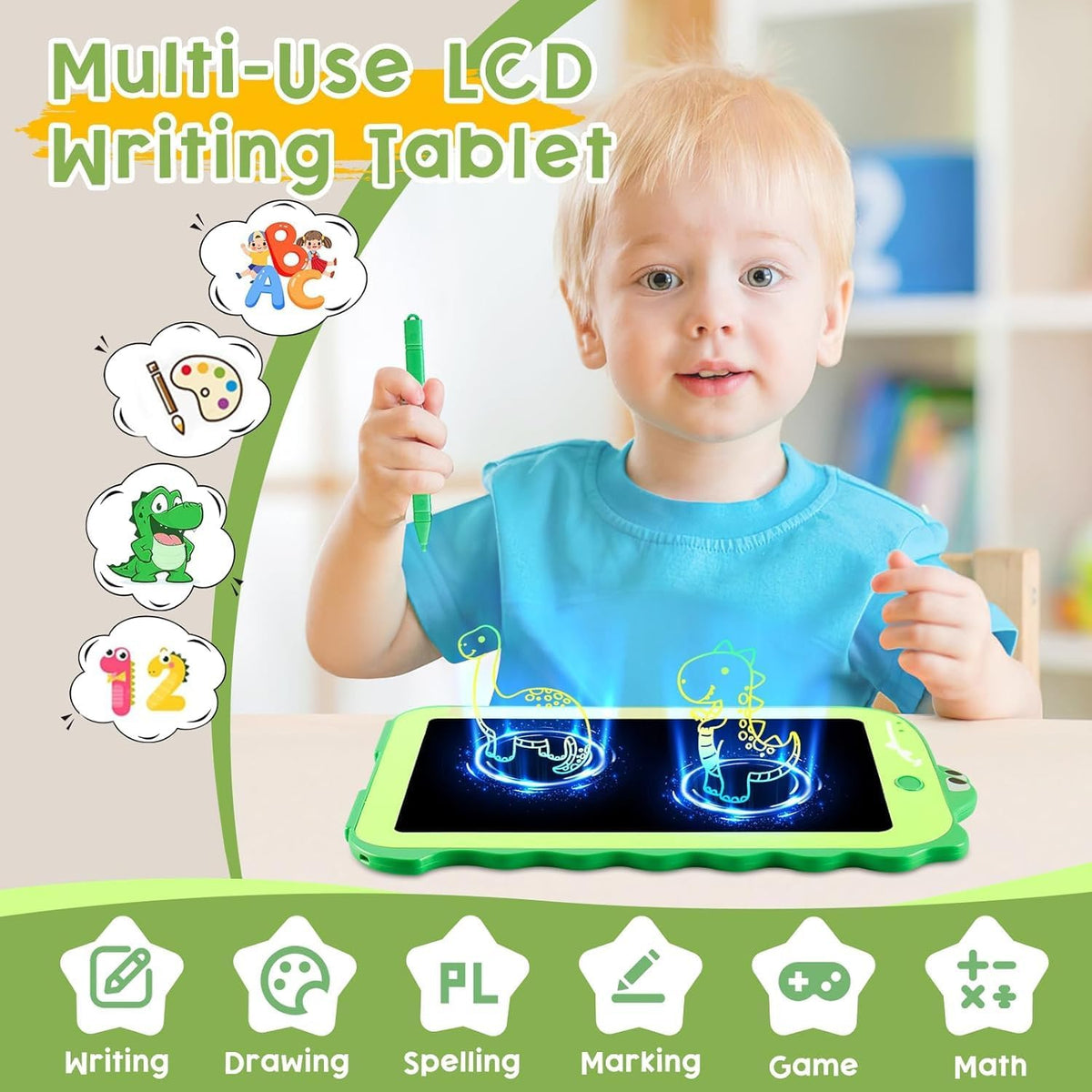 Teriph LCD Writing Tablet for Kids - Green - image 2