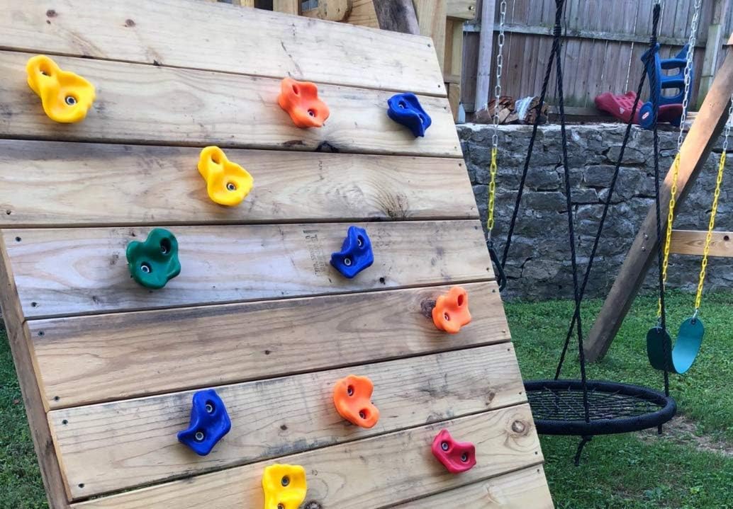 25 Pcs Colourful Pig Nose Shape Rock Climbing Holds with Blue & Green - image 3