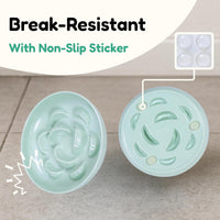 Slow Feeder Bowl for Cats and Small Dogs - 3 Pack - White+Blue+Green / 6.3''W x 1.5''H - image 4