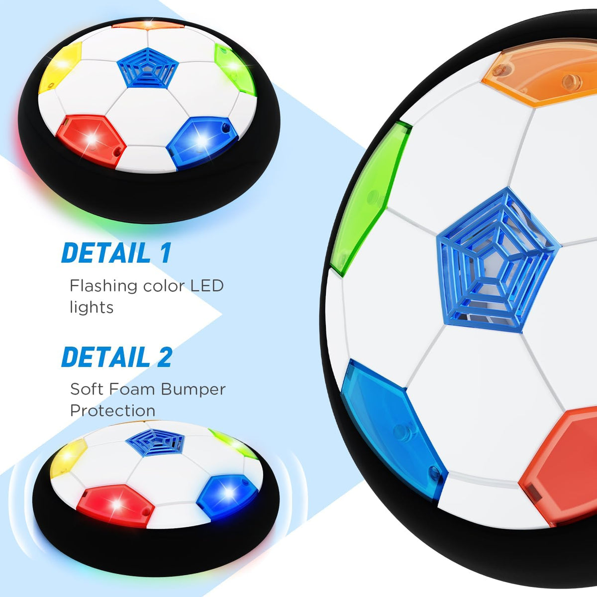 Toyk Boy Toys, LED Hover Soccer Ball - Multicolor - image 3