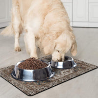 Dog Food Mat for Floors, Absorbent Pet Cat Food Bowl Mat - Bohemia 3 / 27"L x 17"W - image 2