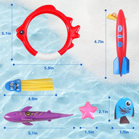 20Pcs Summer Pool Diving Swimming Toys for Kids Ages 3-12 - 30blue - image 2