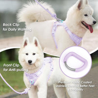 Sunraymascota No Pull Dog Harness for Medium Sized Dogs Puppy Vest - Light Purple / XS(Neck:11.8-16.5", Chest:14.2-19.7") - image 3