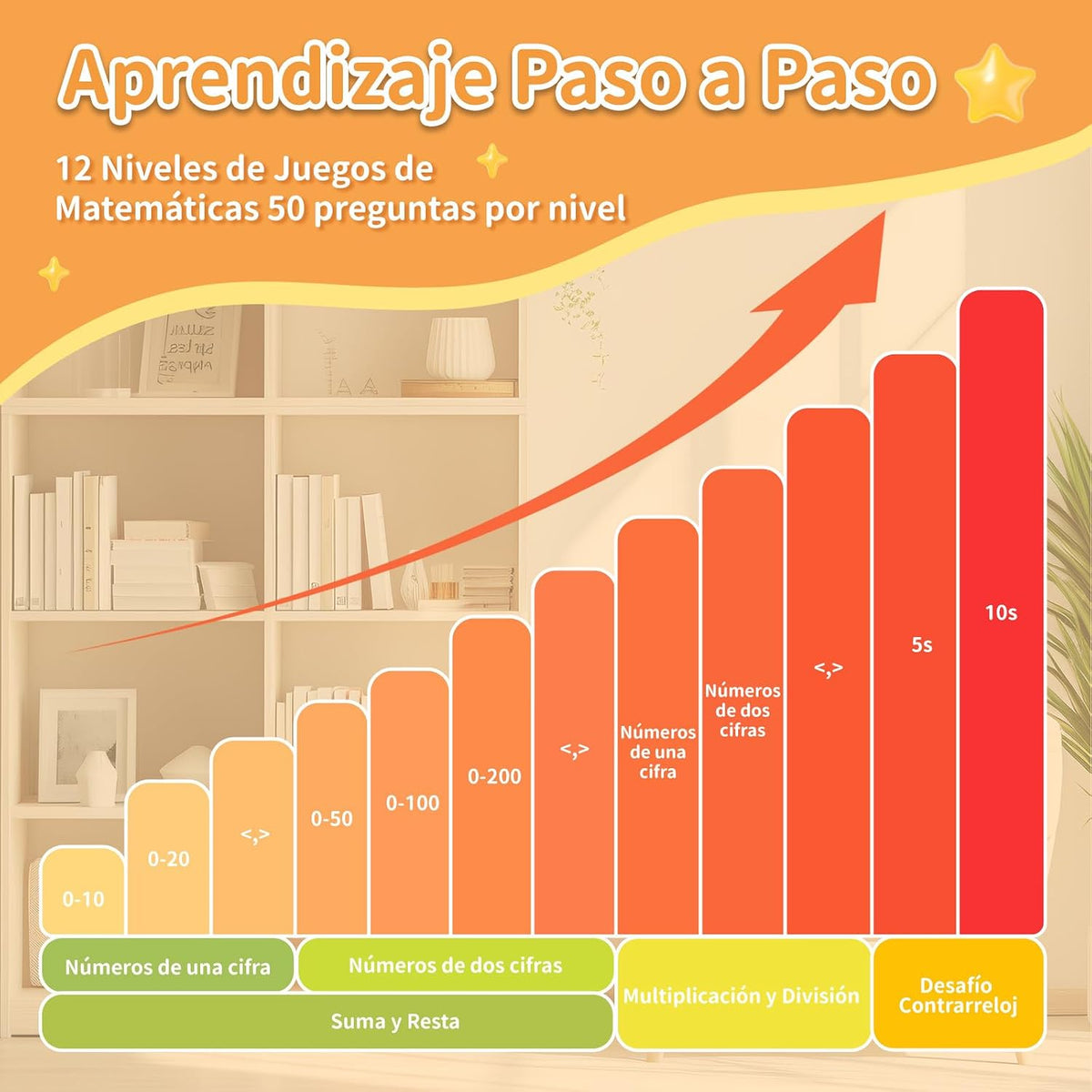 alilo Math Games for Kids Ages 5-12 - Yellow-spanish - image 3