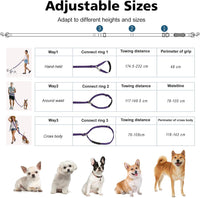 8.5ft Hands Free Dog Leash Adjustable for Medium Dogs - 8.5ft / Purple - image 4