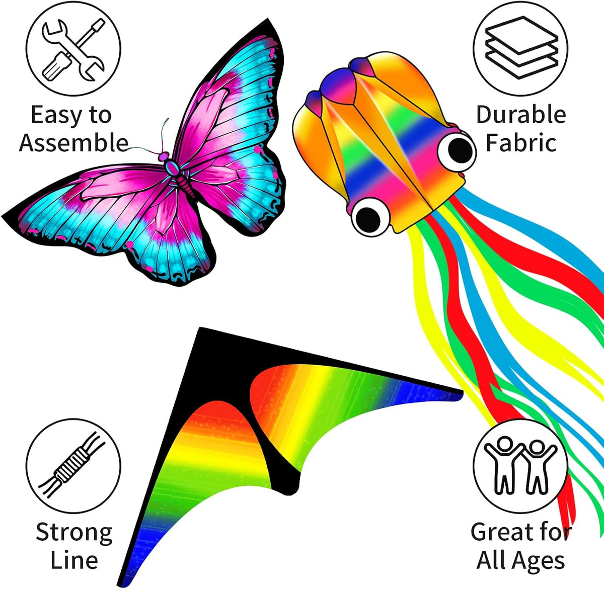Yfafengs large octopus kite in waterproof cloth for kids and adults - view 13