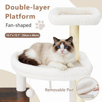Modern Cat Tree, 76'' Tall Cat Tower, 3 Big Platform GCT103WB - Rustic Brown / 70.9 inches - image 3