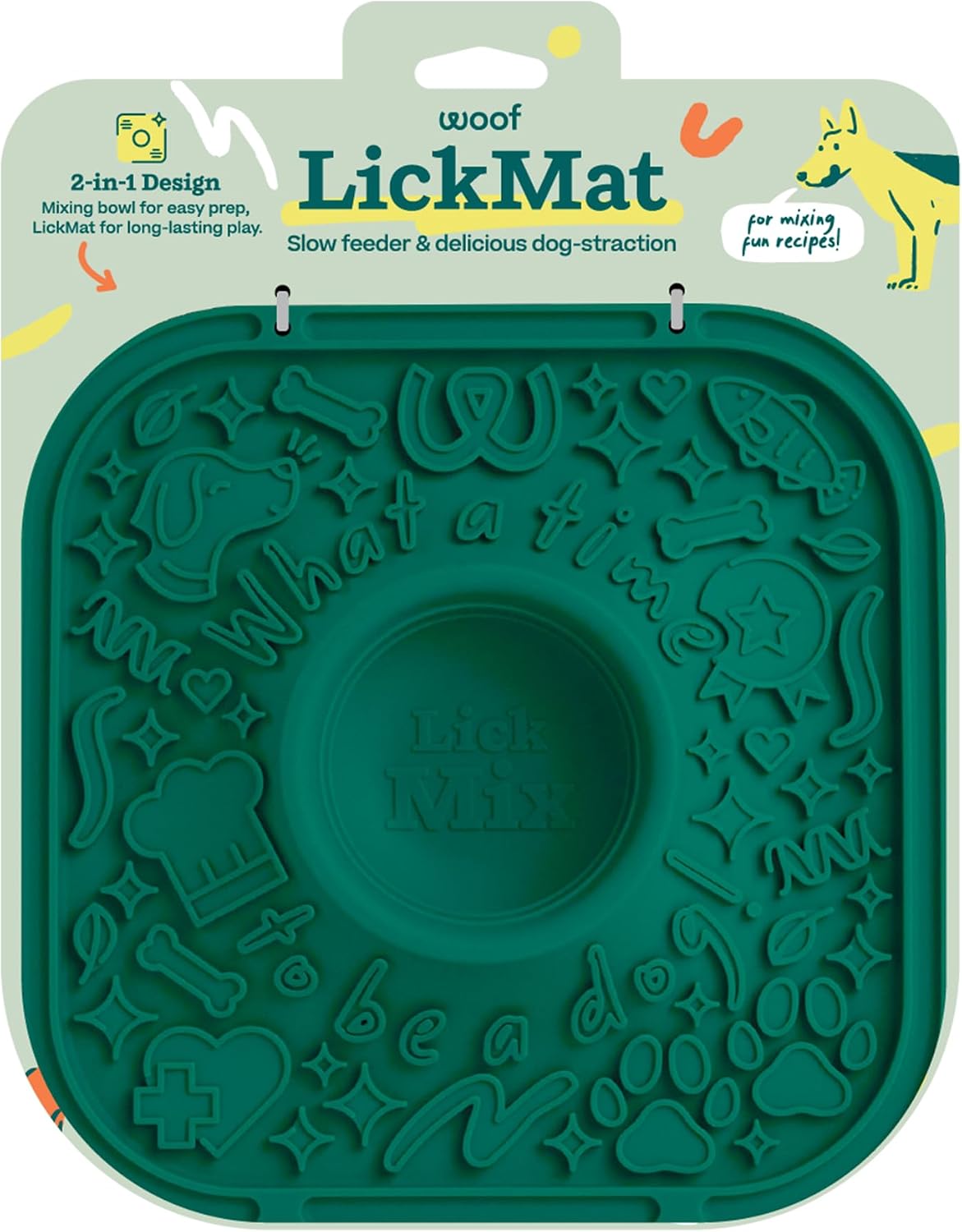 Woof LickMat, Slow Feeder Mat for Dogs, Green – Essentials for Dogs - Forest Green