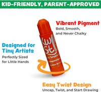 Kwik Stix solid tempera paint sticks, 12 pack in light blue, twist-up washable paint - view 13