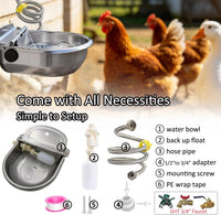 Automatic Water Dispenser Dog Water Bowl 304 Stainless Large Pet - Metallic Gray / Large - image 3