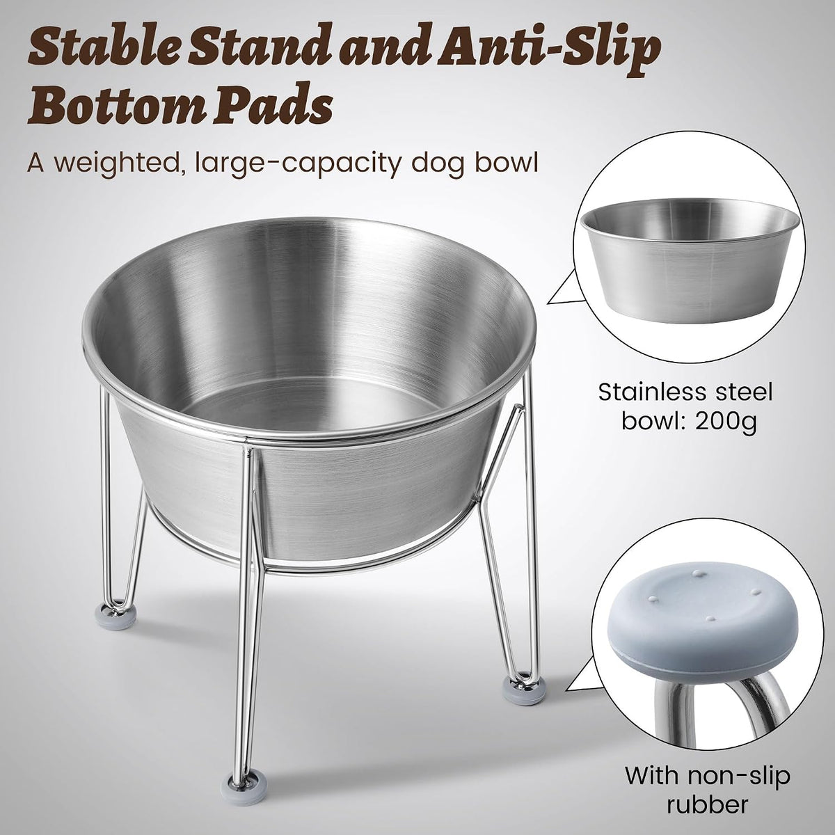 Elevated Dog Bowls for Medium&Small Dogs - 6 Cups / Raised Bowl - image 4