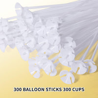 Pllieay 100 Pieces Balloon Sticks - 300pcs White Balloon Sticks - image 2