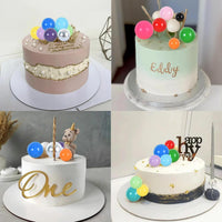 BEISHIDA 20 PCS Gold Mini Ball Cake Toppers Foam Cake Balls - Ball-lavender - image 3