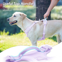 No Pull Dog Harness, Puppy Vest with Front Clip for Small Medium Large Sized Dog(Light Purple,XL)