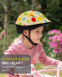OutdoorMaster Toddler Helmet - Polka Dot Cream / Medium: 20.47-22.05 in. / 52-56 cm - image 2